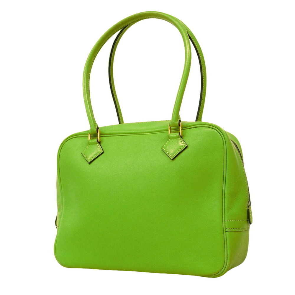 Hermes Mini Plume 20 Handbag, Veau Gulliver, Green Apple, ○Z stamp, Ladies' P...
